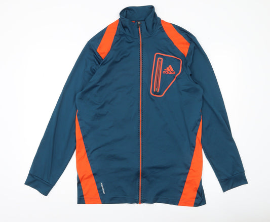 Adidas Men’s Blue Orange Track Jacket M Full Zip Adizero ClimaCool