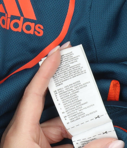 Adidas Men’s Blue Orange Track Jacket M Full Zip Adizero ClimaCool