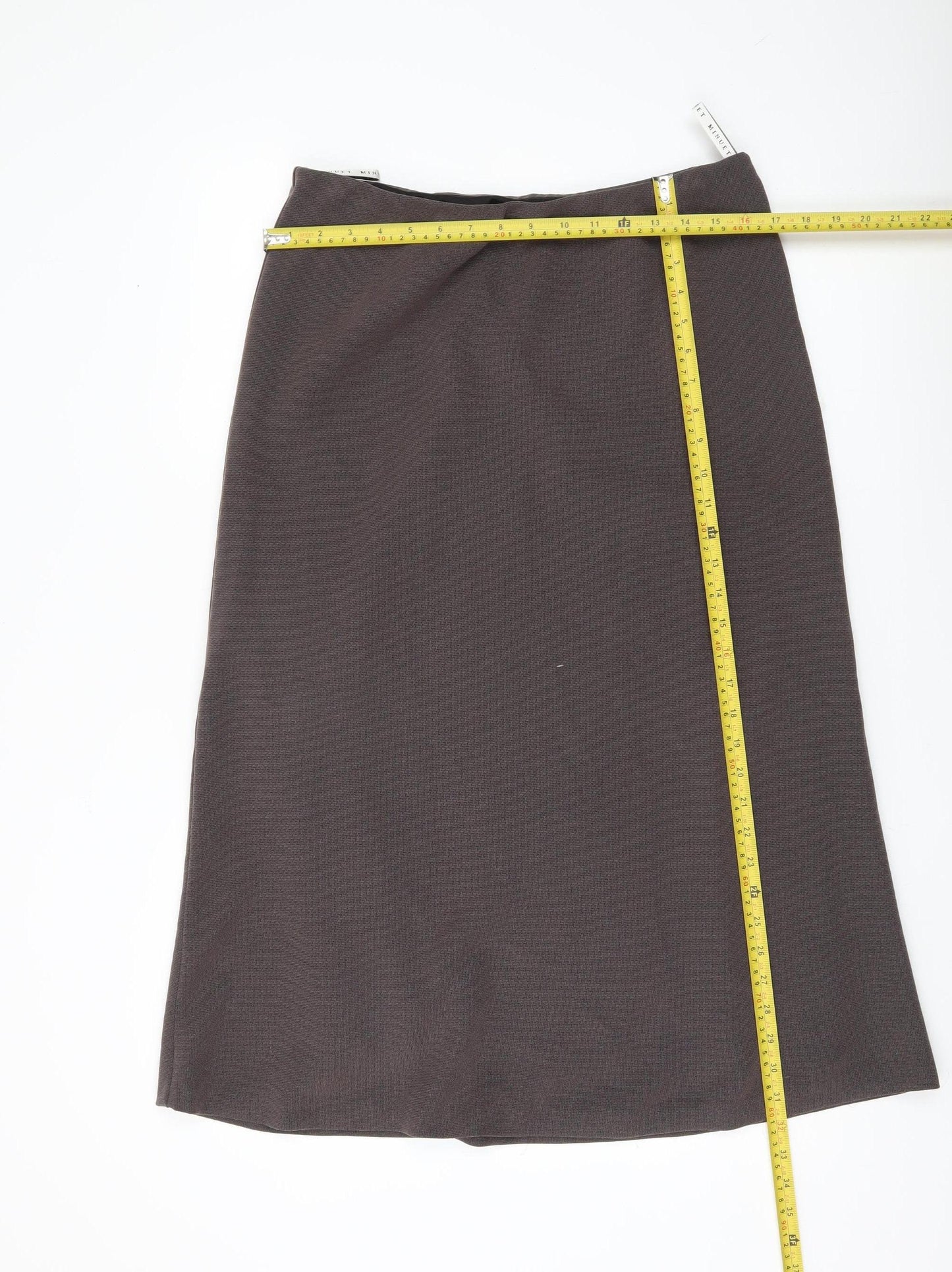 Minuet Women Brown Size 16 Midi Pencil Skirt Lined Workwear