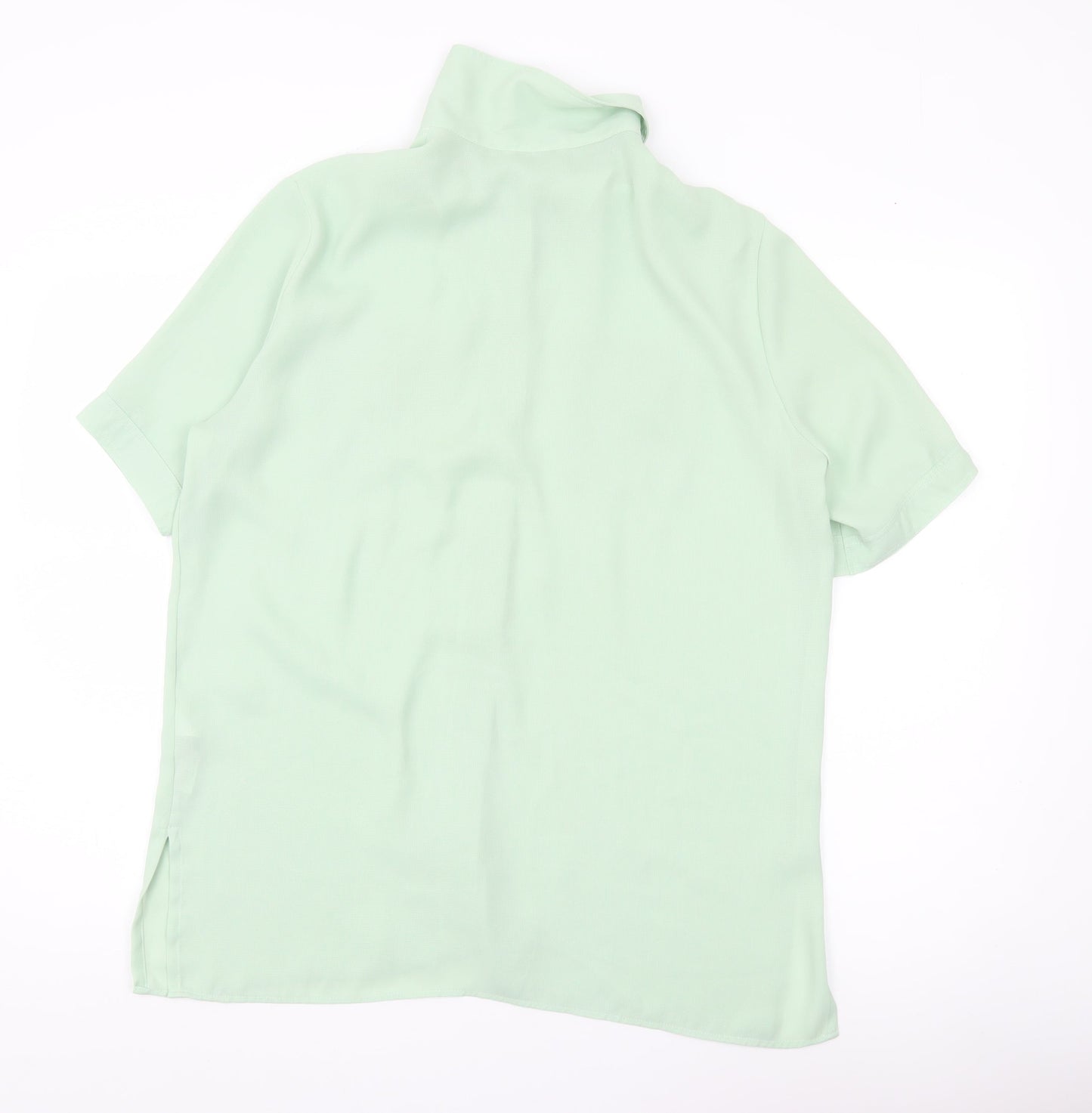Womens UK Size 14 Marks and Spencer Green Basic Button-Up