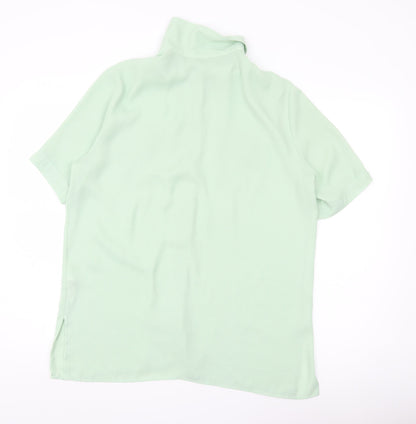 Womens UK Size 14 Marks and Spencer Green Basic Button-Up