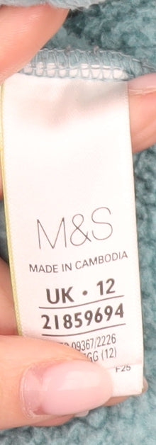 Womens UK Size 12 Marks and Spencer Blue Duffel Coat