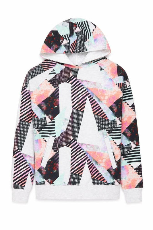 Next Unisex Kids Multicoloured Pullover Hoodie Size 6 Geometric Print