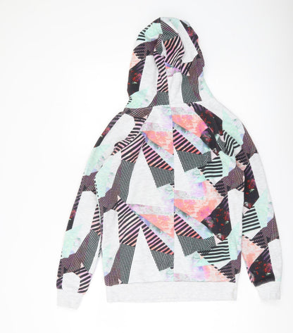 Next Unisex Kids Multicoloured Pullover Hoodie Size 6 Geometric Print