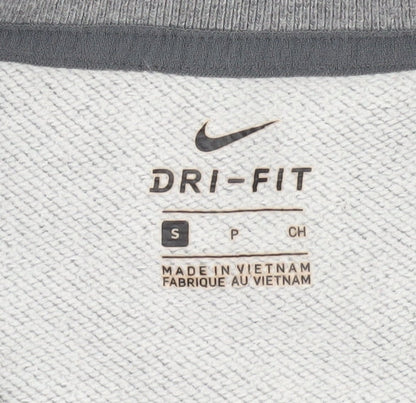 Nike Women’s Grey Dri-Fit Sweatshirt Small Pullover Long Sleeve