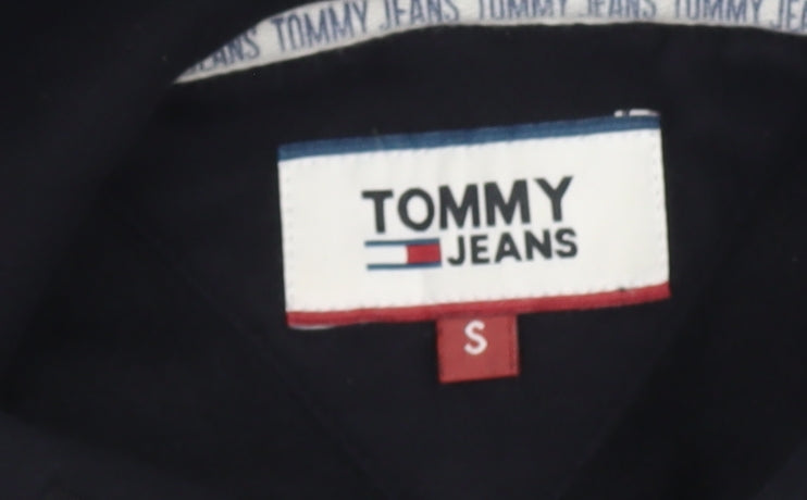 Tommy Jeans Men’s Black Pullover Hoodie Small Logo Embroidered