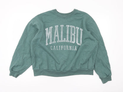 Hollister Womens Green Malibu California Pullover Sweatshirt M