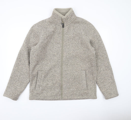 Marks and Spencer Mens Grey Knit Full Zip Jacket Size M