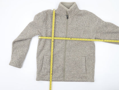 Marks and Spencer Mens Grey Knit Full Zip Jacket Size M