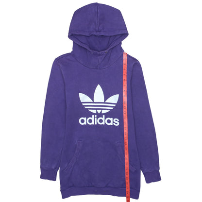 Adidas Womens Purple Hoodie Sweatshirt Size 10 Pullover Logo Hooded