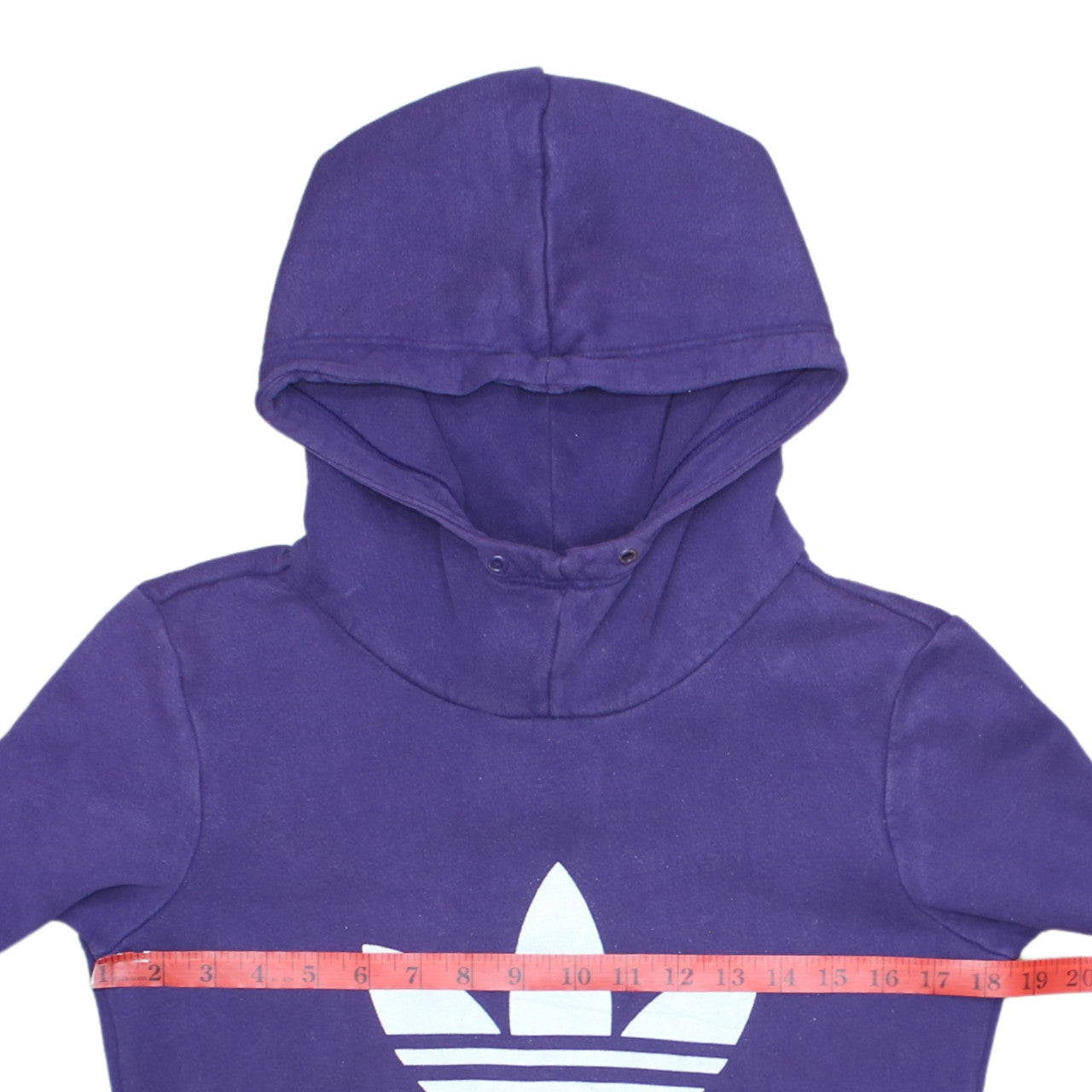 Adidas Womens Purple Hoodie Sweatshirt Size 10 Pullover Logo Hooded