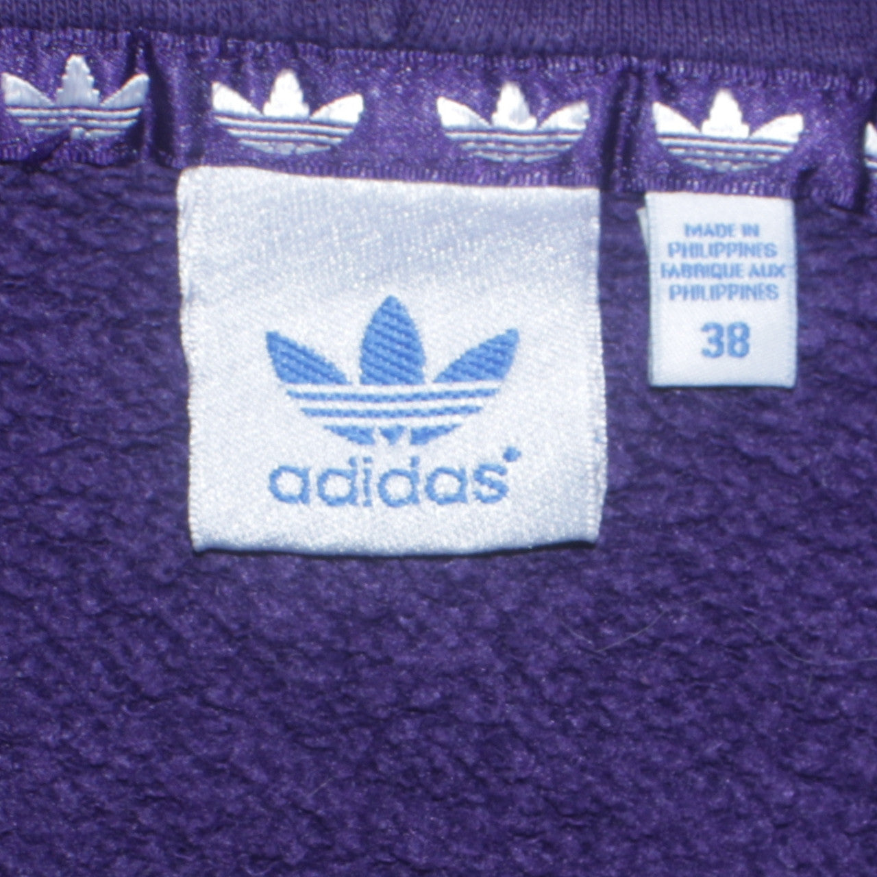 Adidas Womens Purple Hoodie Sweatshirt Size 10 Pullover Logo Hooded