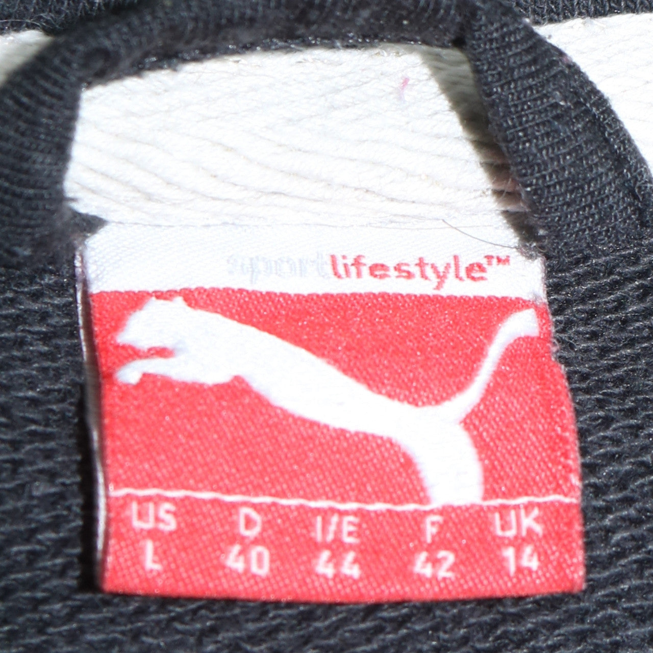 Puma Women's Black Full Zip Hoodie Size 14 UK Cotton Blend