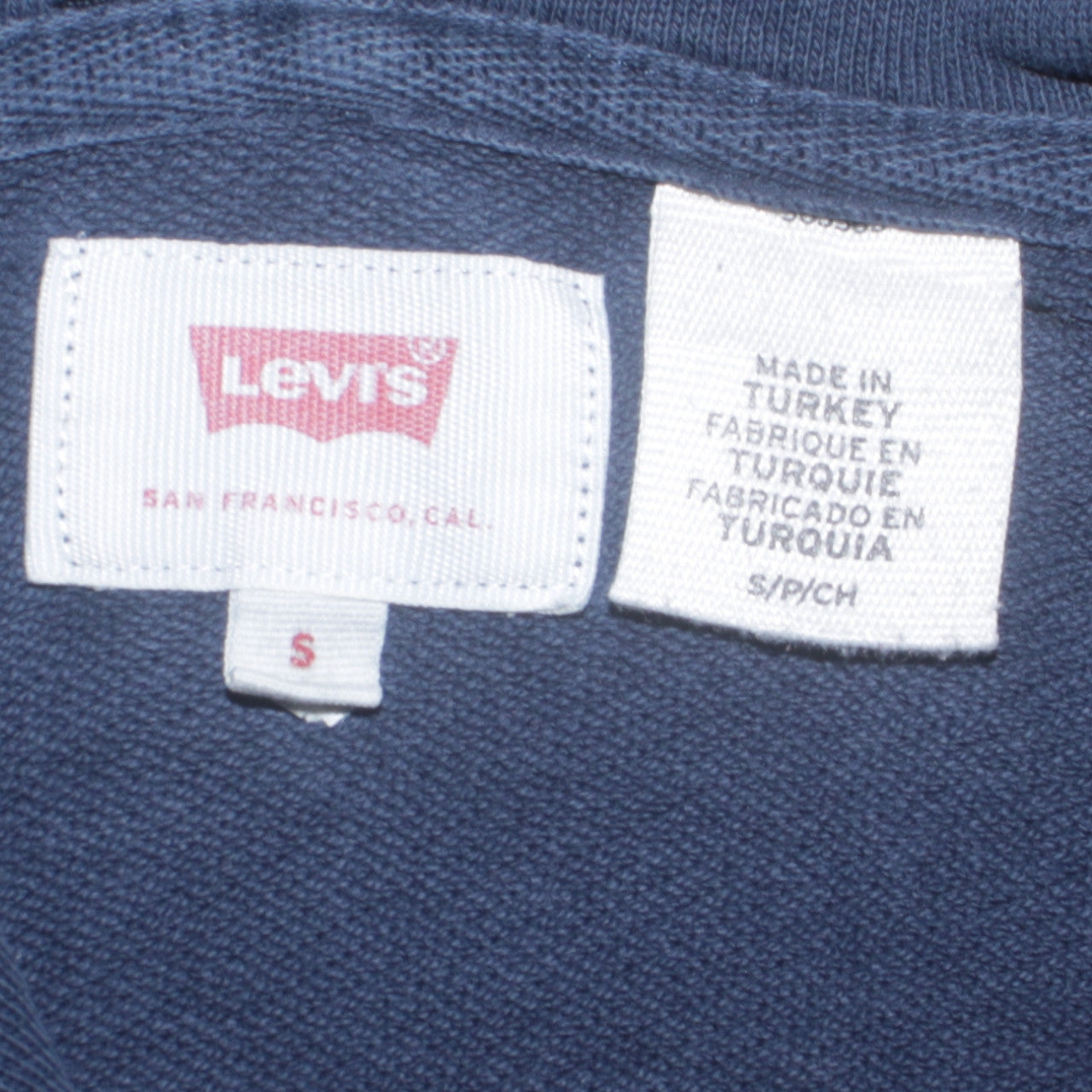 Mens UK Size S Levi's Blue Pullover Hoodie