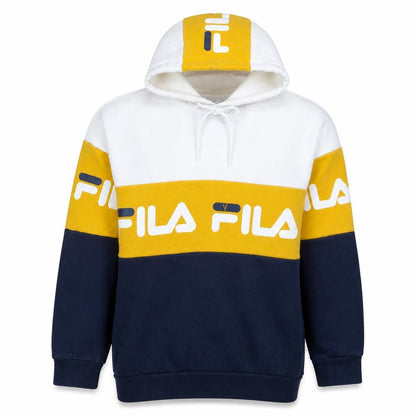 Front view of Fila women’s xs 8 multicoloured pullover hoodie sweatshirt