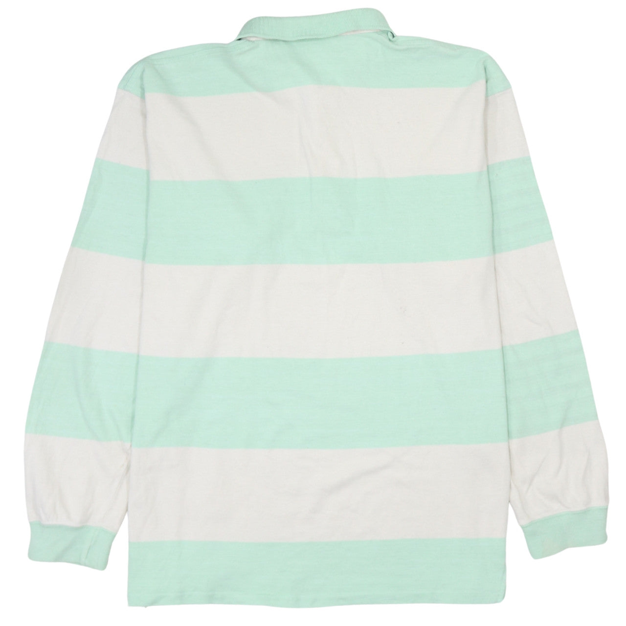 Lacoste Men’s Green White Striped Long Sleeve Polo Shirt L