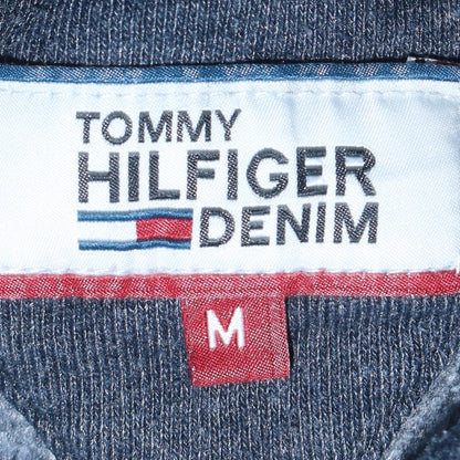 Tommy Hilfiger Men’s Blue Pullover Hoodie Size M Logo Cotton Blend