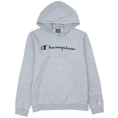 Champion Boys Grey Pullover Hoodie 15-16Y Logo Long Sleeve Sweatshirt