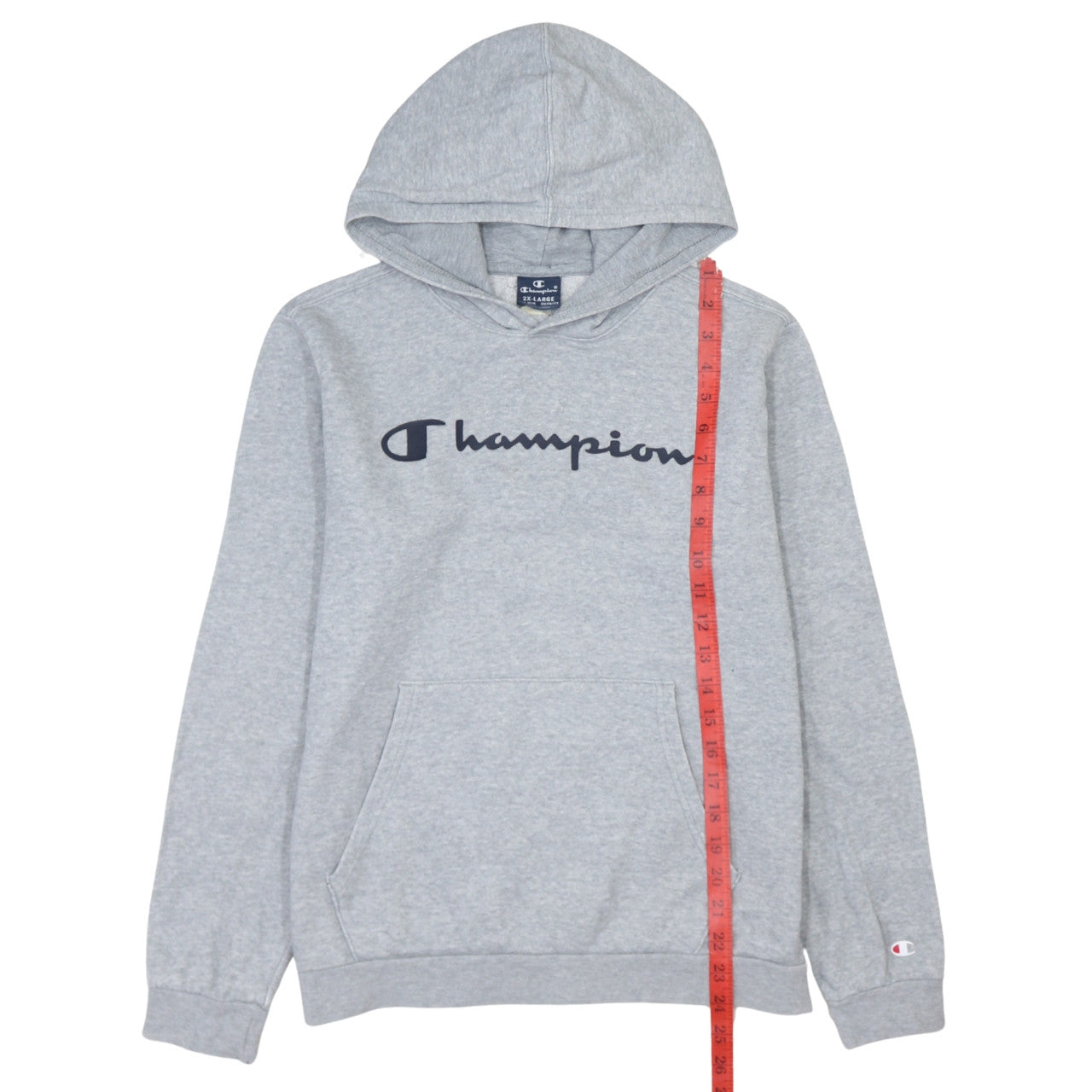 Champion Boys Grey Pullover Hoodie 15-16Y Logo Long Sleeve Sweatshirt
