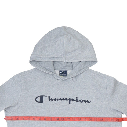 Champion Boys Grey Pullover Hoodie 15-16Y Logo Long Sleeve Sweatshirt