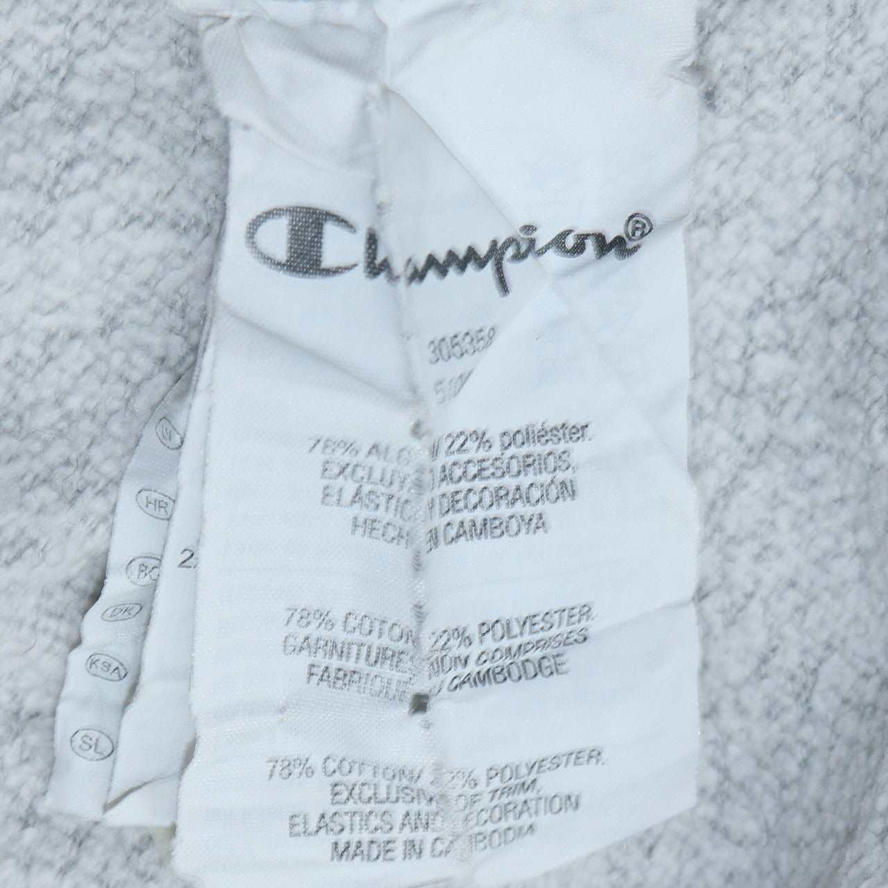 Champion Boys Grey Pullover Hoodie 15-16Y Logo Long Sleeve Sweatshirt