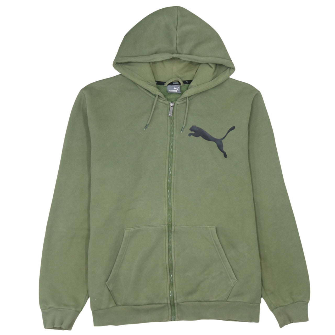 Mens UK Size L PUMA Green Full Zip Hoodie