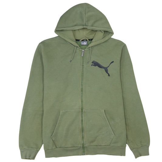 Mens UK Size L PUMA Green Full Zip Hoodie
