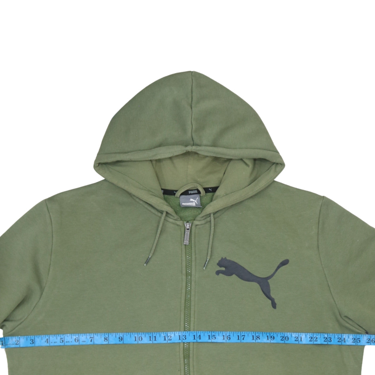 Mens UK Size L PUMA Green Full Zip Hoodie