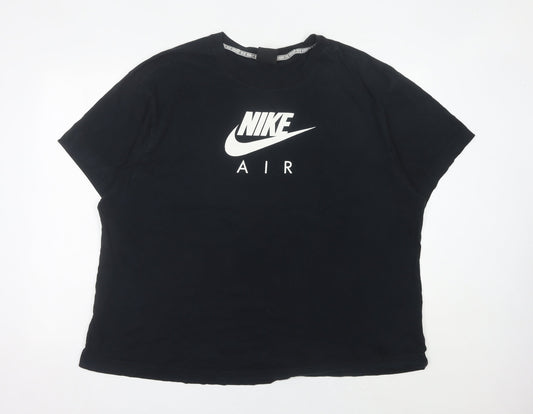 Womens UK Size 2XL Nike Black Basic T-Shirt
