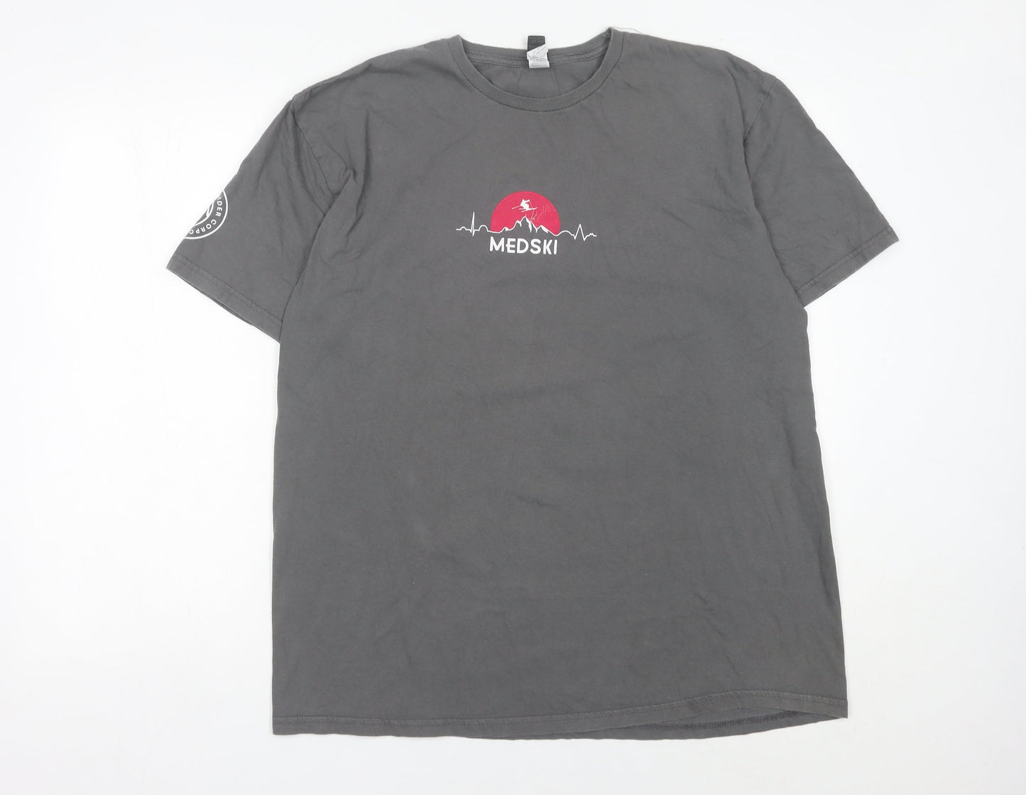 Mens UK Size XL Gildan Grey  T-Shirt