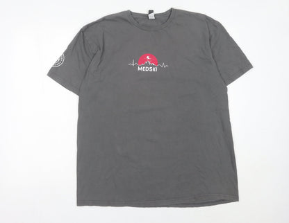 Mens UK Size XL Gildan Grey  T-Shirt