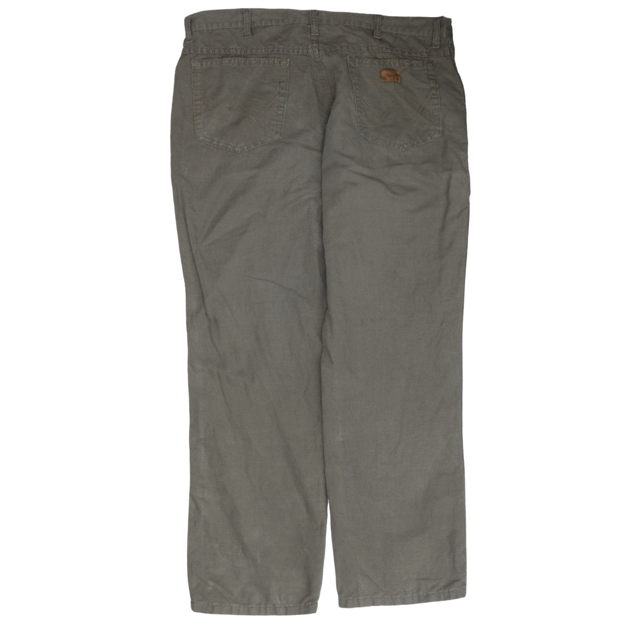 Wrangler Mens Brown Straight Leg Jeans W38 L30 Cotton Linen