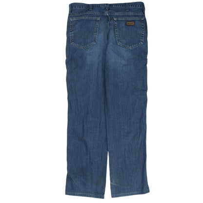 Wrangler Men Blue 34x32 Straight Leg Denim Jeans Texas Regular Fit