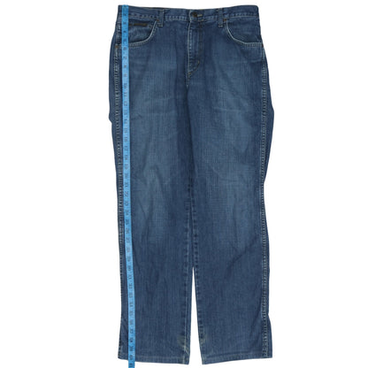 Wrangler Men Blue 34x32 Straight Leg Denim Jeans Texas Regular Fit