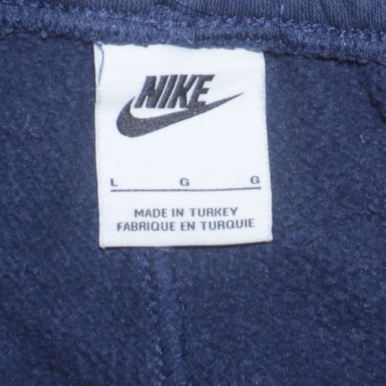 Nike Men’s Blue Cargo Joggers L Cotton Blend Tapered Casual