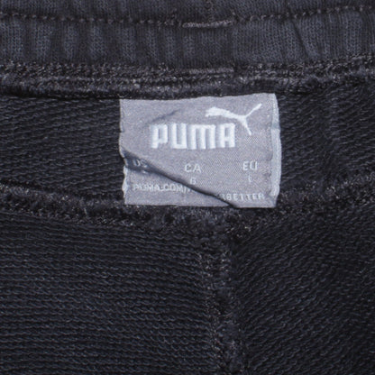 Puma Mens Black L Sweatpants Joggers Elastic Waist Logo Tapered
