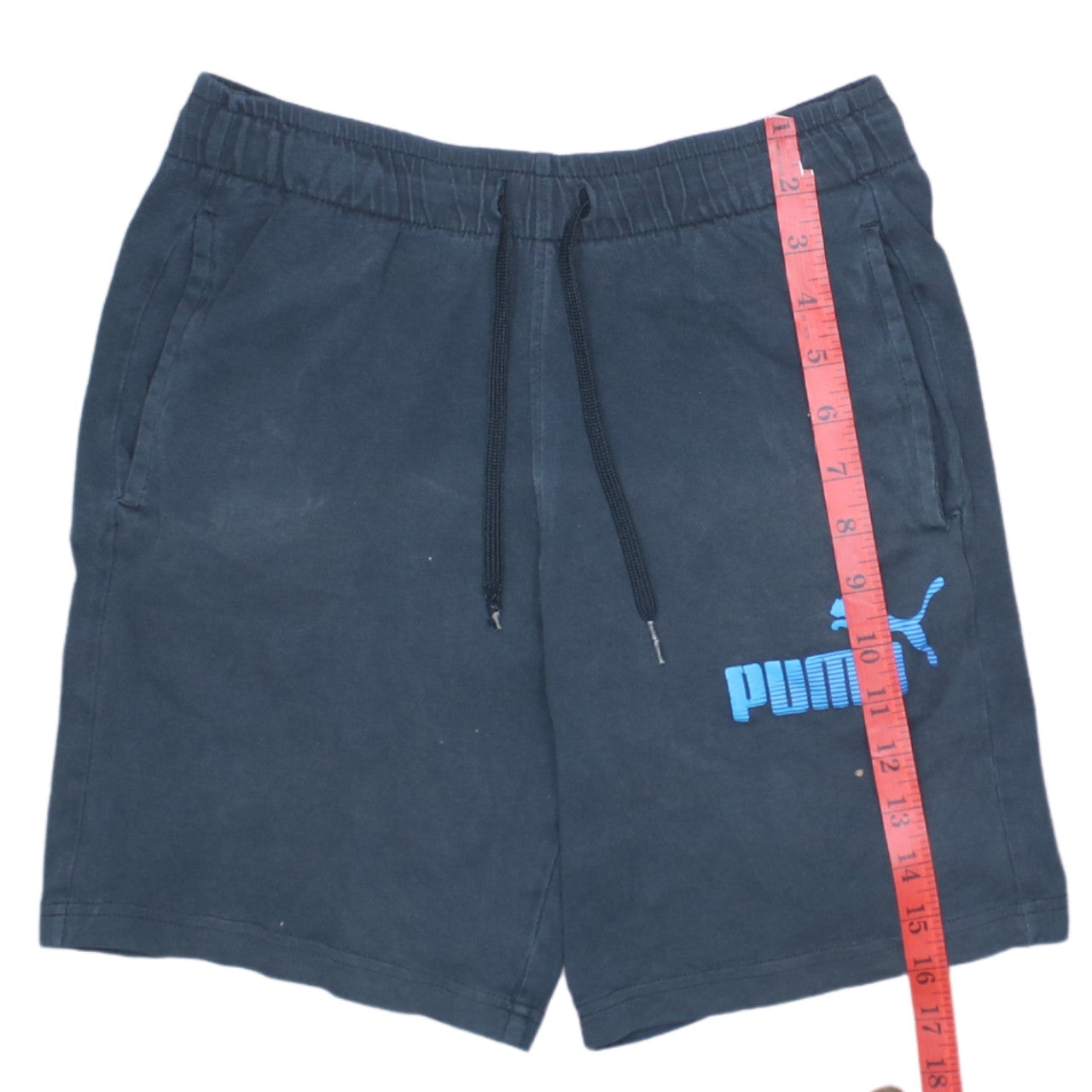 Puma Boys Blue Athletic Shorts 13-14Y Elastic Waist Drawstring Pockets