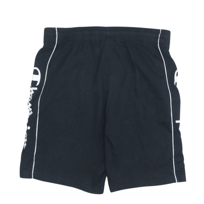 Champion Men’s Black L Sweat Shorts Elastic Waist Logo Casual Sportswear