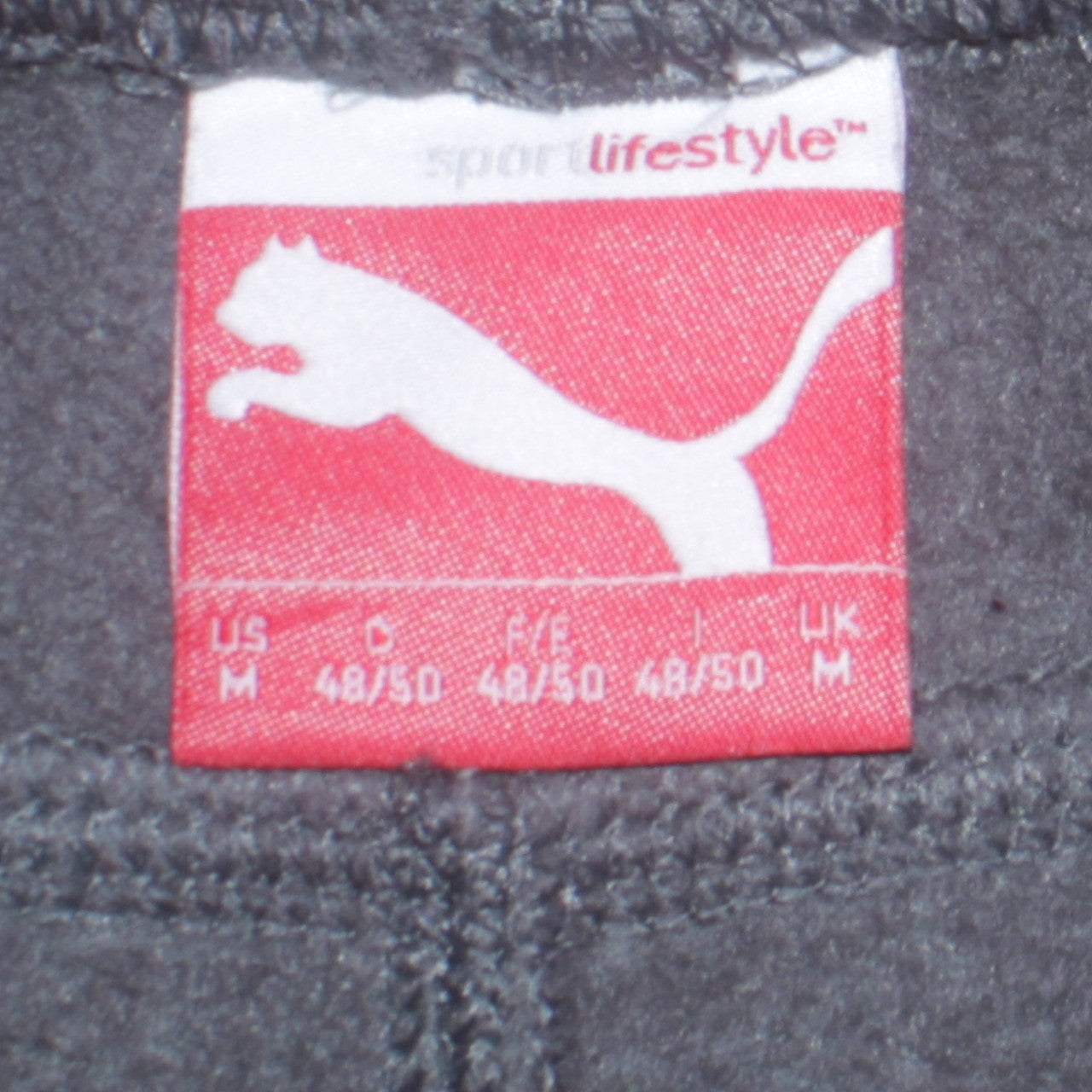 Puma Mens Grey Sweatpants Trousers Size M Regular Fit Logo Sports