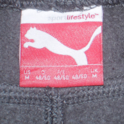 Puma Mens Grey Sweatpants Trousers Size M Regular Fit Logo Sports