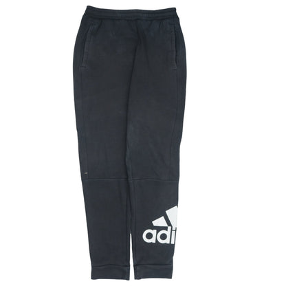 Adidas Mens Black Sweatpants S Tapered Logo Casual Joggers