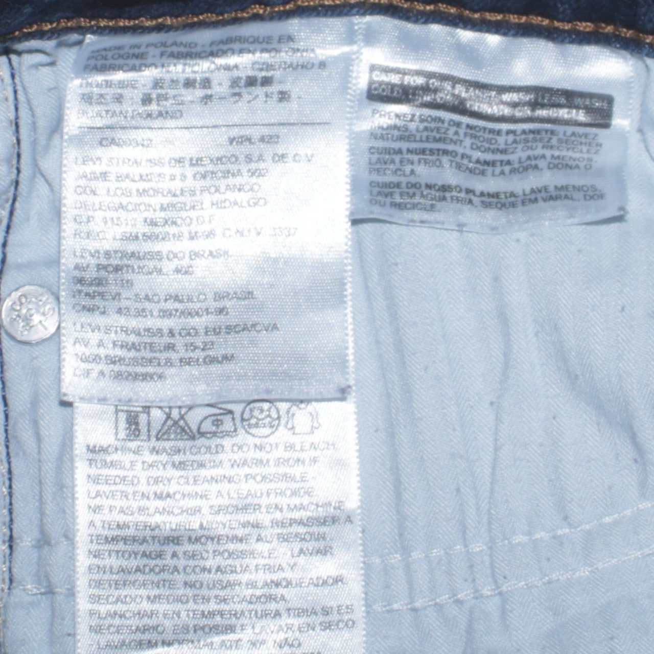 Levi's Womens Blue Slim Fit Jeans Size W27 Skinny Denim