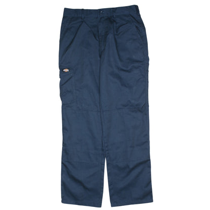 Dickies Men’s Blue Cargo Workwear Trousers 32R Polyester Cotton