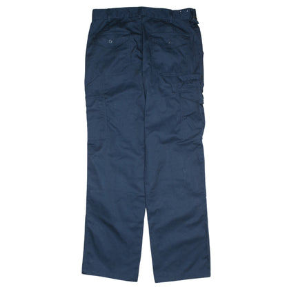 Dickies Men’s Blue Cargo Workwear Trousers 32R Polyester Cotton
