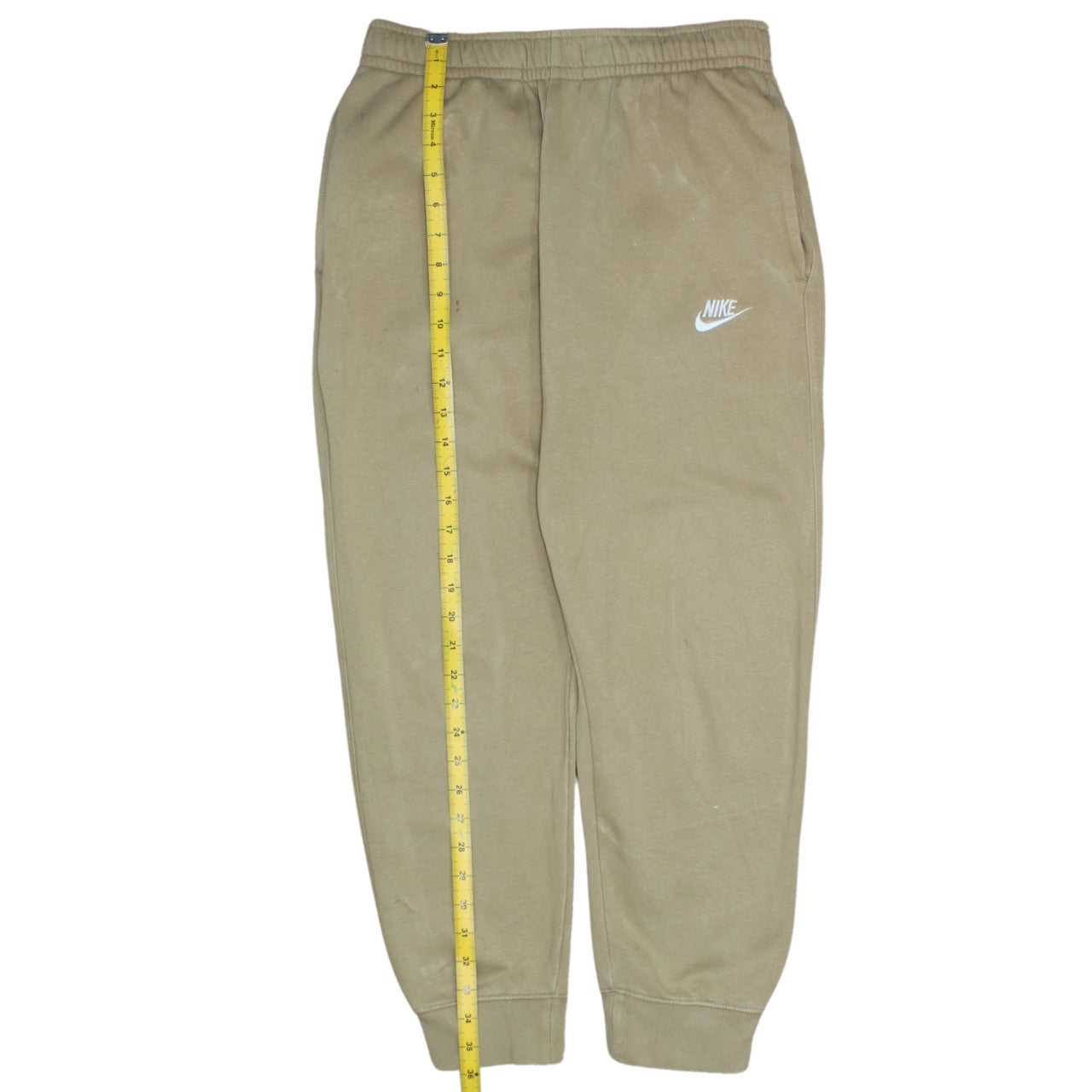 Womens UK Size S Nike Regular Fit Jogger Beige Trousers