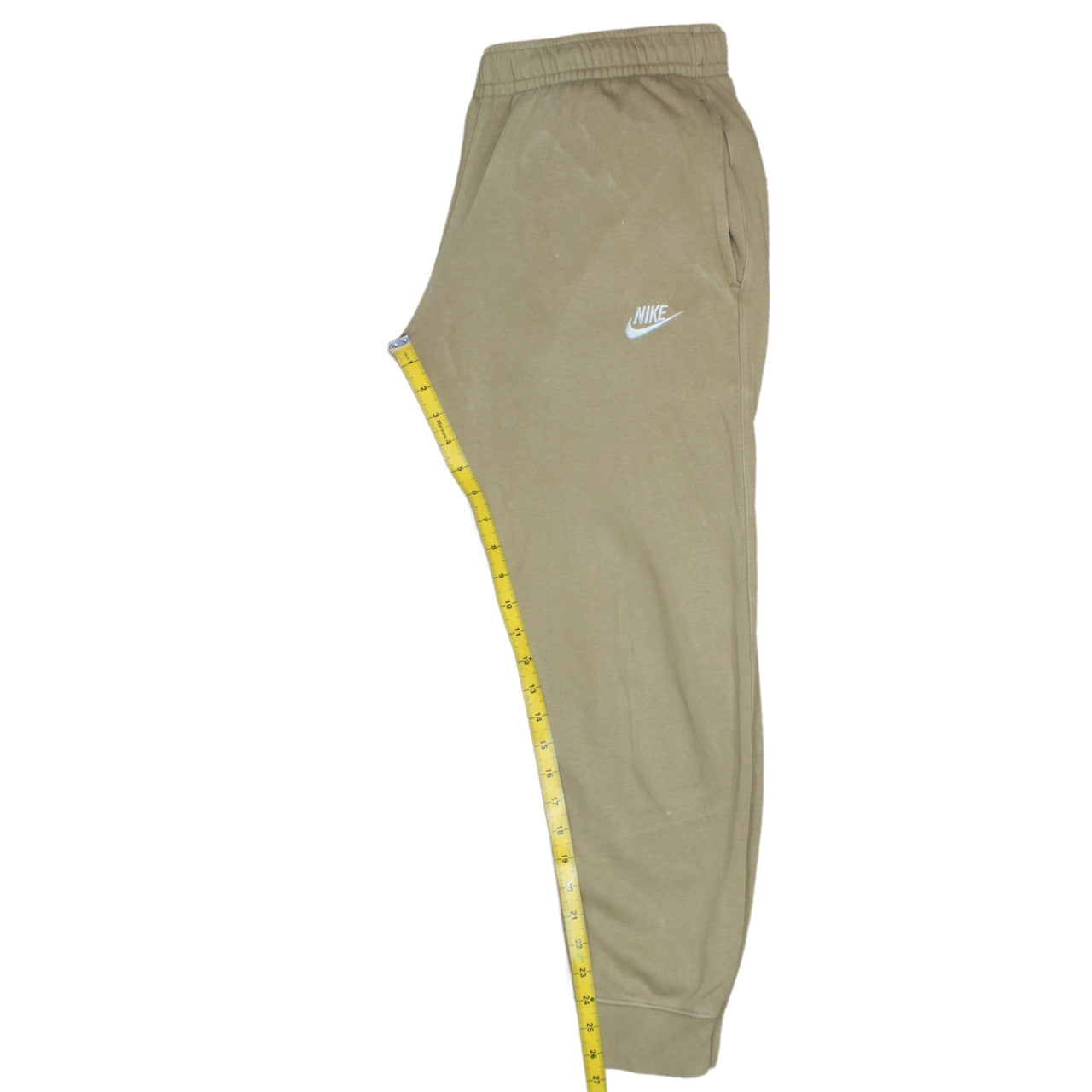 Womens UK Size S Nike Regular Fit Jogger Beige Trousers