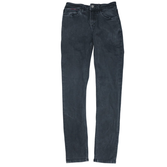 Mens UK Size M Tommy Jeans Slim Fit Skinny Black Jeans