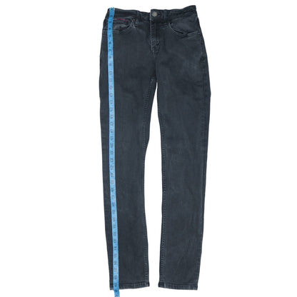 Mens UK Size M Tommy Jeans Slim Fit Skinny Black Jeans