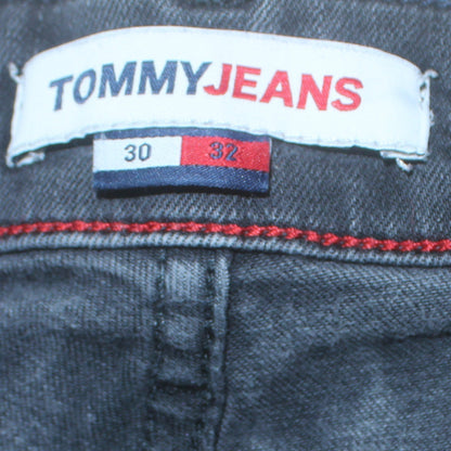 Mens UK Size M Tommy Jeans Slim Fit Skinny Black Jeans