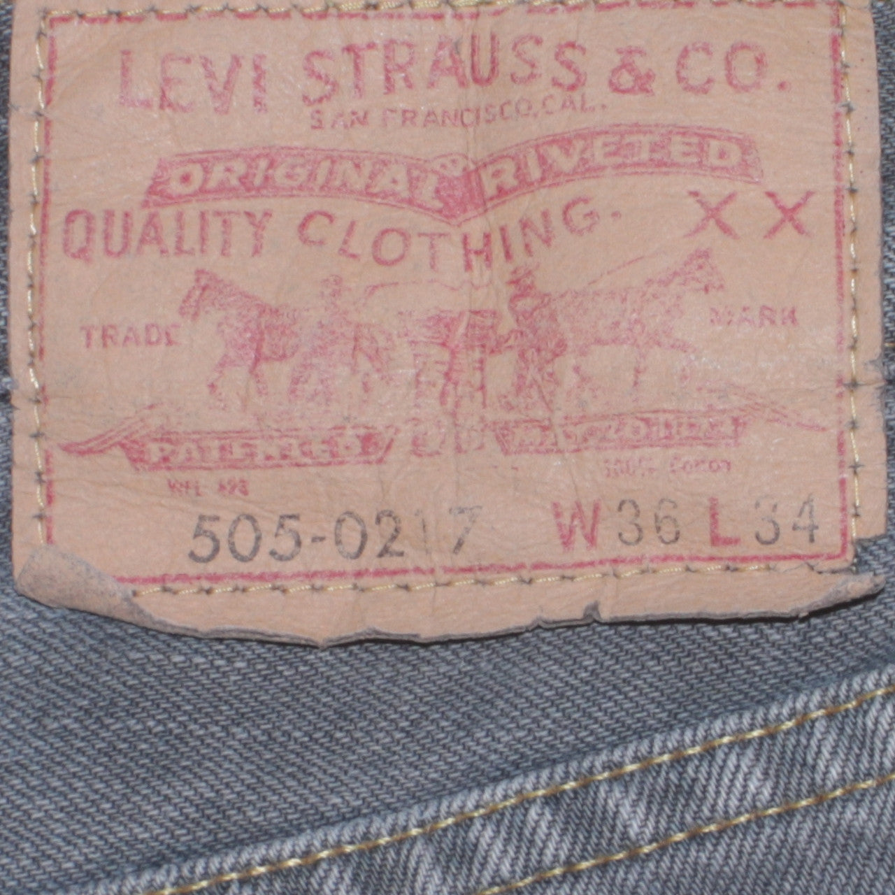 Levi's 505 Men's Blue Straight Leg Jeans W36 L34 Vintage Denim